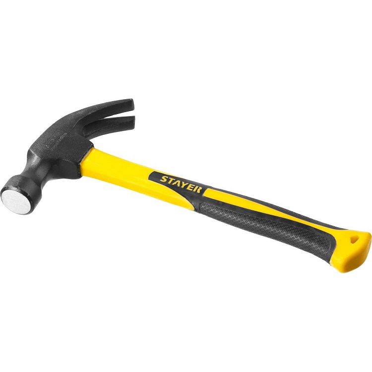 Молоток-гвоздодер STAYER PROFESSIONAL с фиберглассовой рукояткой 560г (2026-560_z01)                                                                                                                    