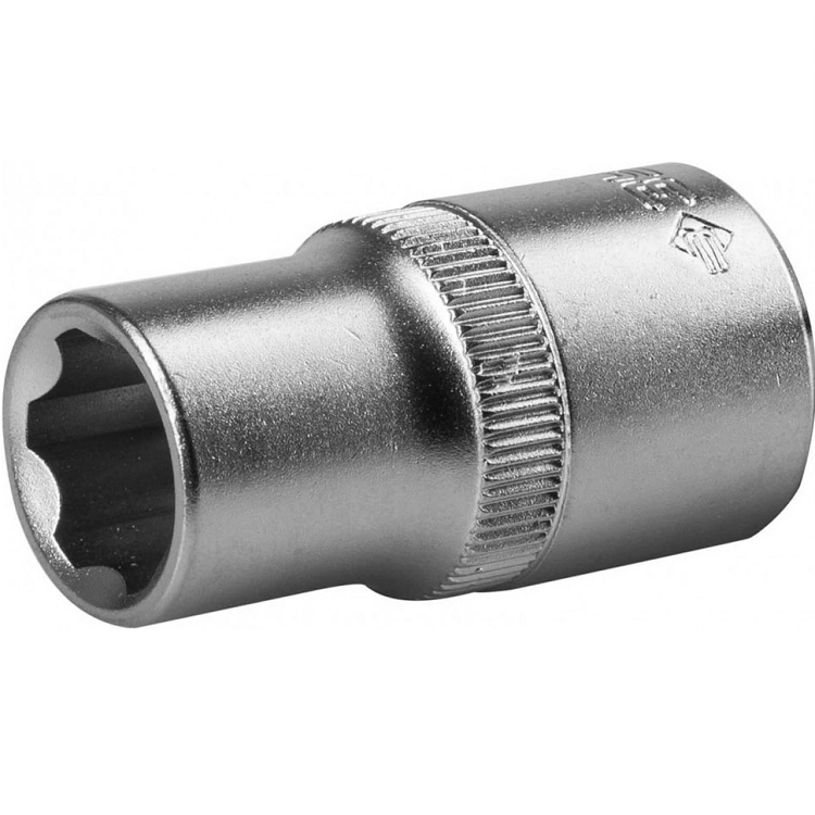 Головка торцовая ЗУБР "МАСТЕР" (1/2") Cr-V, SUPER LOCK, хроматированное покрытие,13мм (27725-13_z02)                                                                                                    