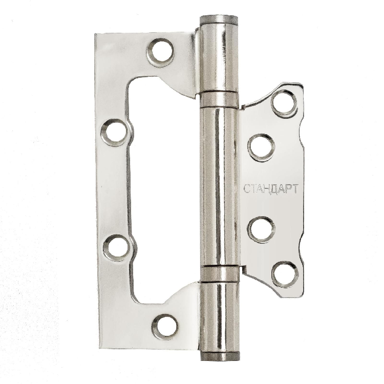 Петля накладная без врезки СТАНДАРТ 100х63х2мм 2BB CP хром (7873)                                                                                                                                       