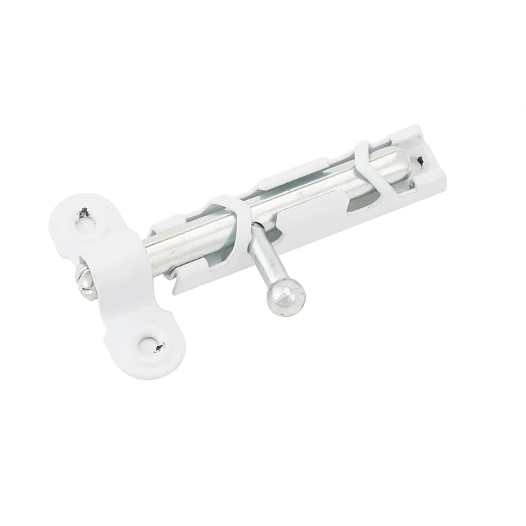 Задвижка дверная ЗТ-1 Белая (шпингалет 60 мм) (3218)                                                                                                                                                    