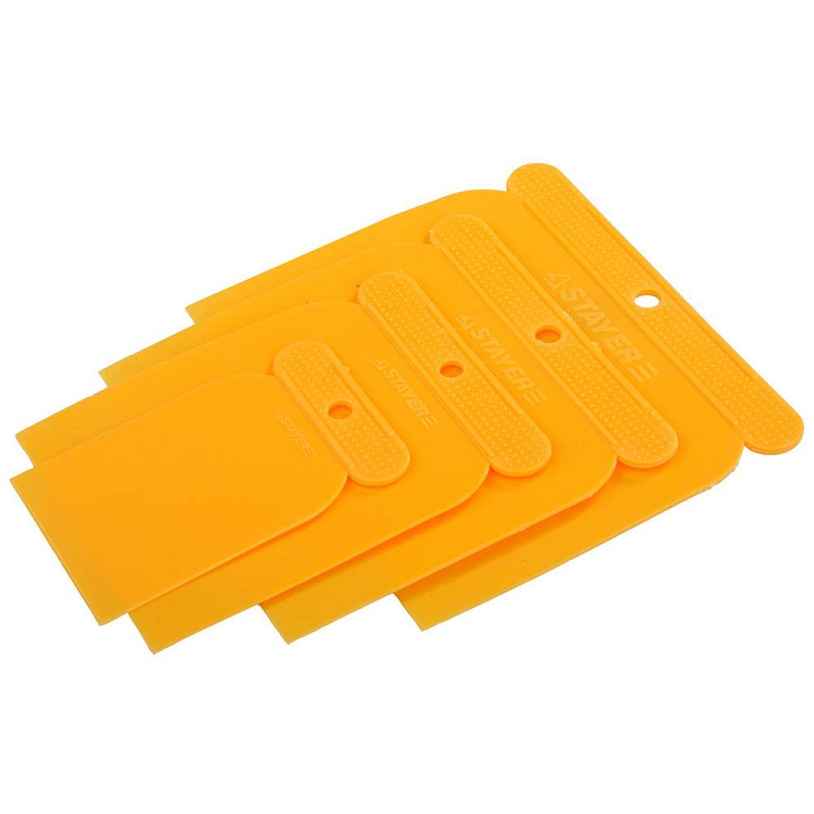 Набор шпателей STAYER "PROFI" Япончик, пластиковые, 4 шт:50, 80, 100, 120мм (1010-Н4)                                                                                                                   