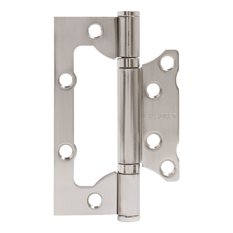 Петля накладная без врезки СТАНДАРТ 100х63х2мм 2BB SN никель (9555)                                                                                                                                     