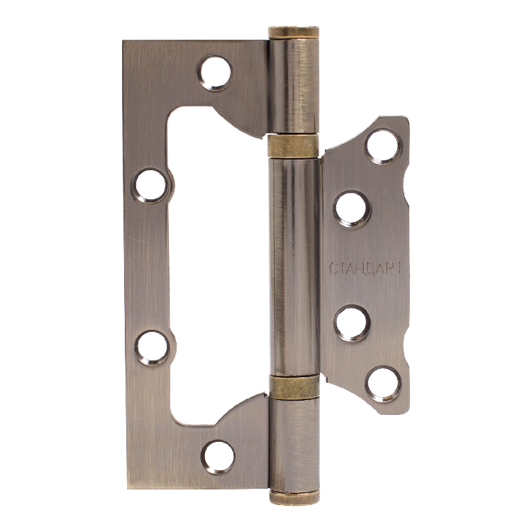 Петля накладная без врезки СТАНДАРТ 100х63х2мм 2BB АВ бронза (11227)                                                                                                                                    