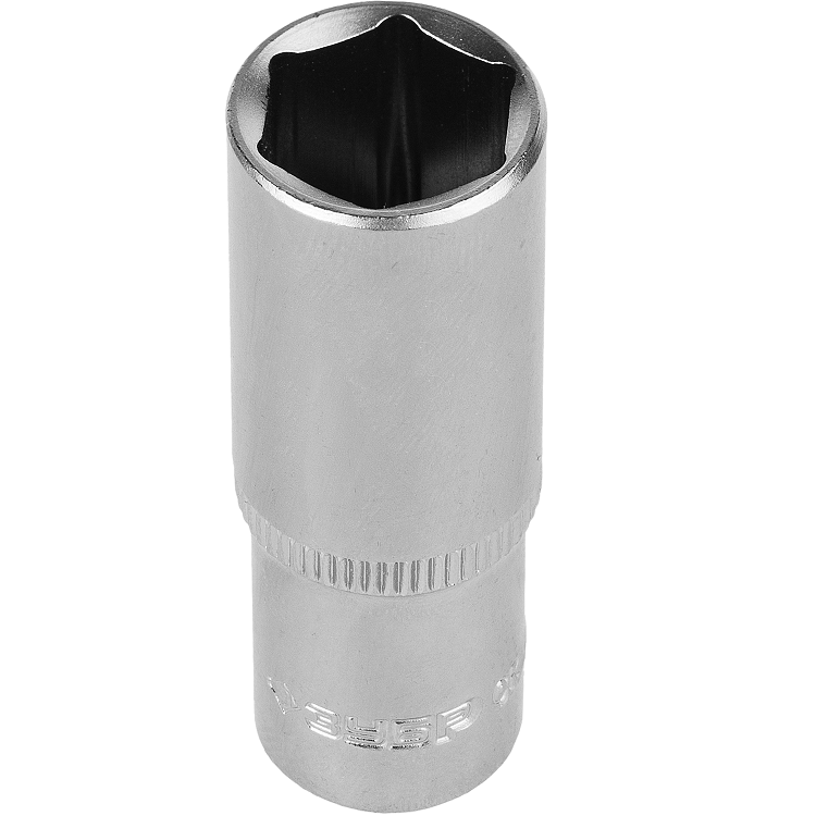 Головка торцовая ЗУБР "МАСТЕР" (1/4") удлин., Cr-V, FLANK хроматированное покрытие, 6 мм 27717-06                                                                                                       