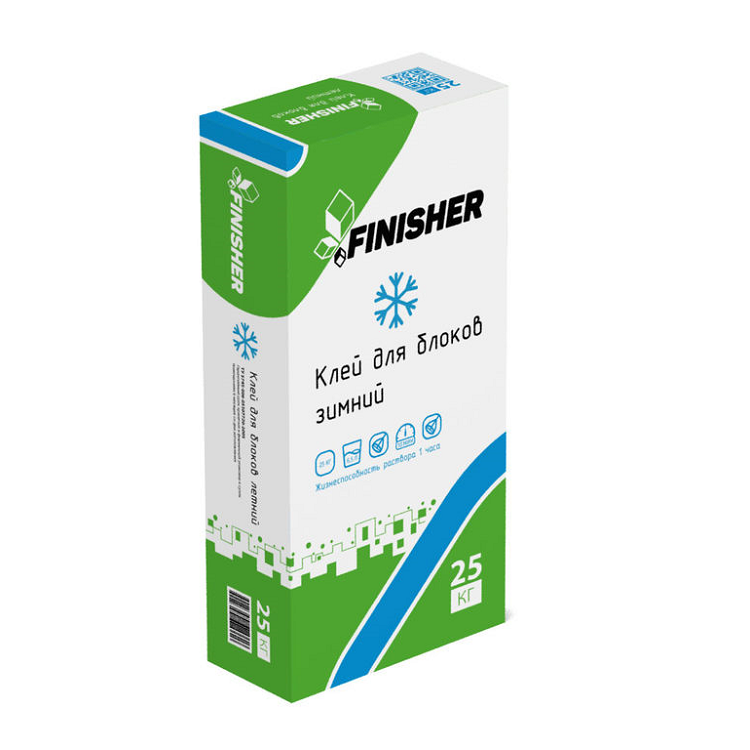 Клей для газосиликатных блоков Finisher зима 25 кг                                                                                                                                                      