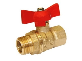 Кран шаровый 11Б27П1 А30 муфта-шт, вода, пар, масла,T<150 С,  ДУ 15, Ру=16 ГАЛЛОП бабочка                                                                                                               