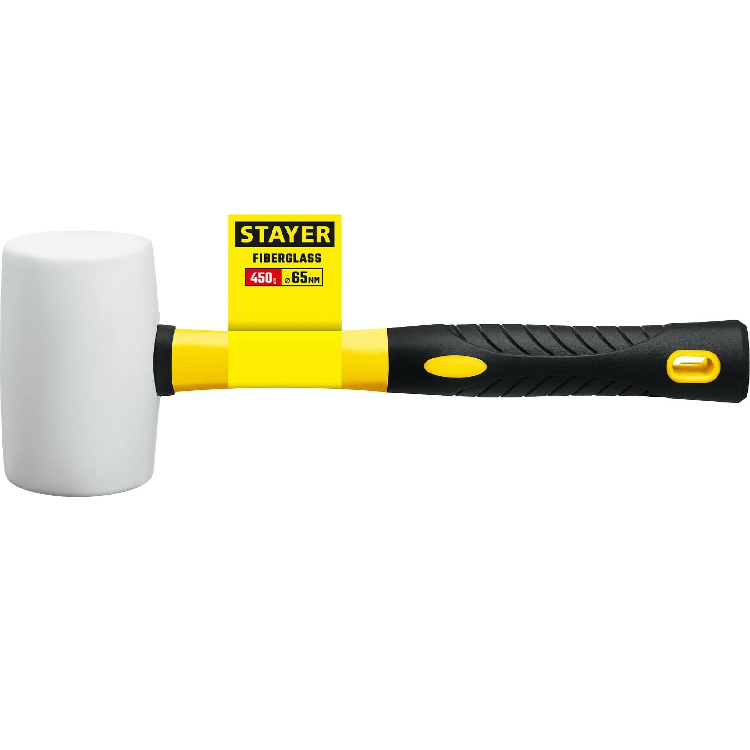 Киянка STAYER резиновая, белая 450г (20533-450)                                                                                                                                                         