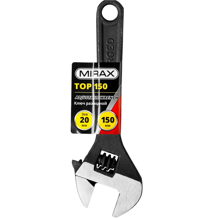 Ключ разводной ТОР, 150/20мм, MIRAX (27250-15)                                                                                                                                                          