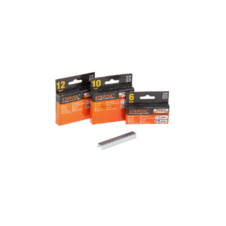 Скобы 8мм тип 53 (1000шт), STARTUL STANDART (ST4502-08)                                                                                                                                                 