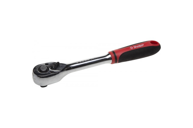 Трещетка для торцевых головок ЗУБР Мастер 1/4" CR-V 72 зуба (27736-1/4)                                                                                                                                 