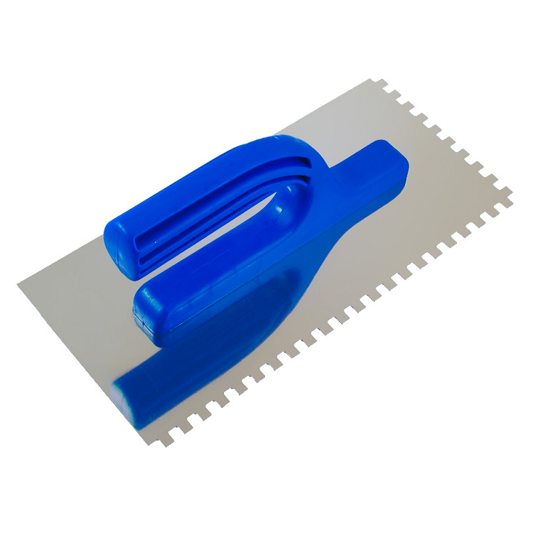 Гладилка зубчатая нерж.сталь, пласт.рукоятка 130х270мм, зуб 10х10мм(27-1-010)                                                                                                                           