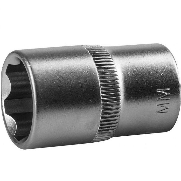 Головка торцовая ЗУБР "МАСТЕР" (1/2") Cr-V, SUPER LOCK, хроматированное покрытие,15мм (27725-15_z02)                                                                                                    