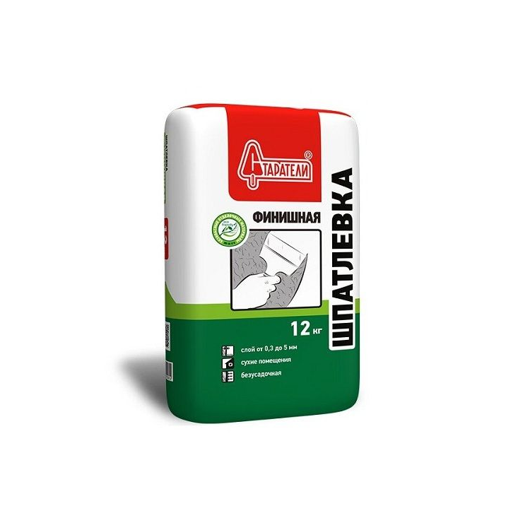 Шпатлёвка финишная  гипсовая (12кг) "Старатели"                                                                                                                                                         
