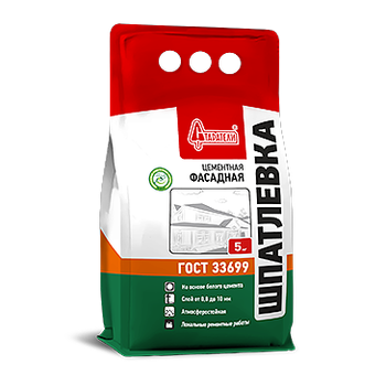 Шпатлёвка фасадная сухая  (5кг) "Старатели"                                                                                                                                                             