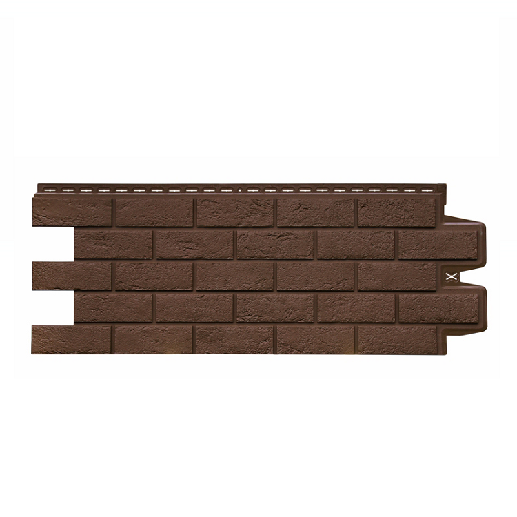 Фасадная панель GL Standart состаренный кирпич (моноцвет) 0,995х0,39 - КОРИЧНЕВЫЙ                                                                                                                       
