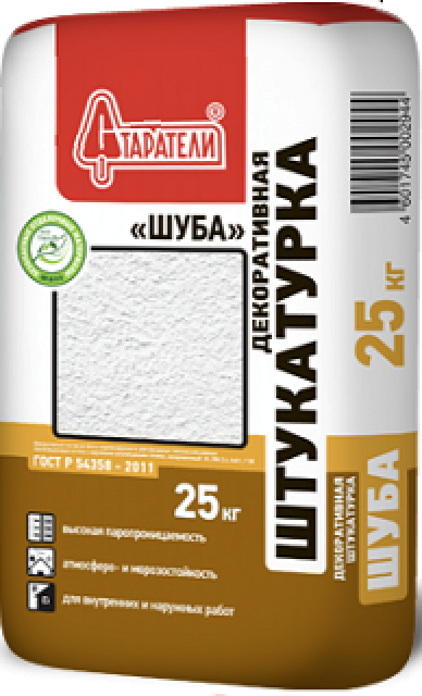 Штукатурка декоративная ШУБА 2 мм 25 кг (СТАРАТЕЛИ)                                                                                                                                                     