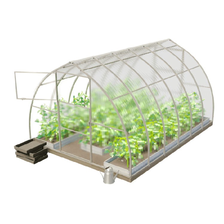 Теплица "Стрелка оцинкованная " 4х3х2,2 (базовый блок) ш.0,65 м усиленная (каркас 25х25)                                                                                                                