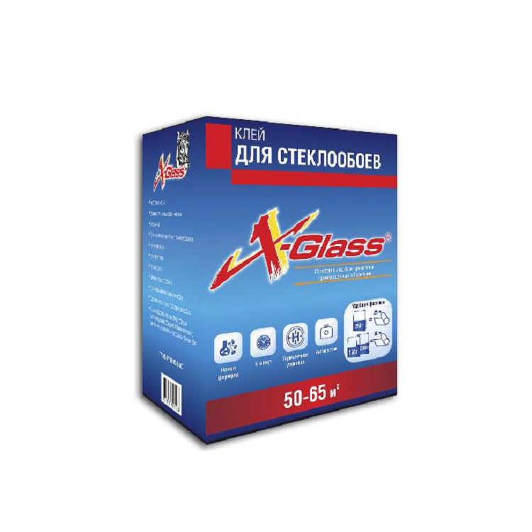 Клей для стеклообоев сухой X-Glass 500гр                                                                                                                                                                