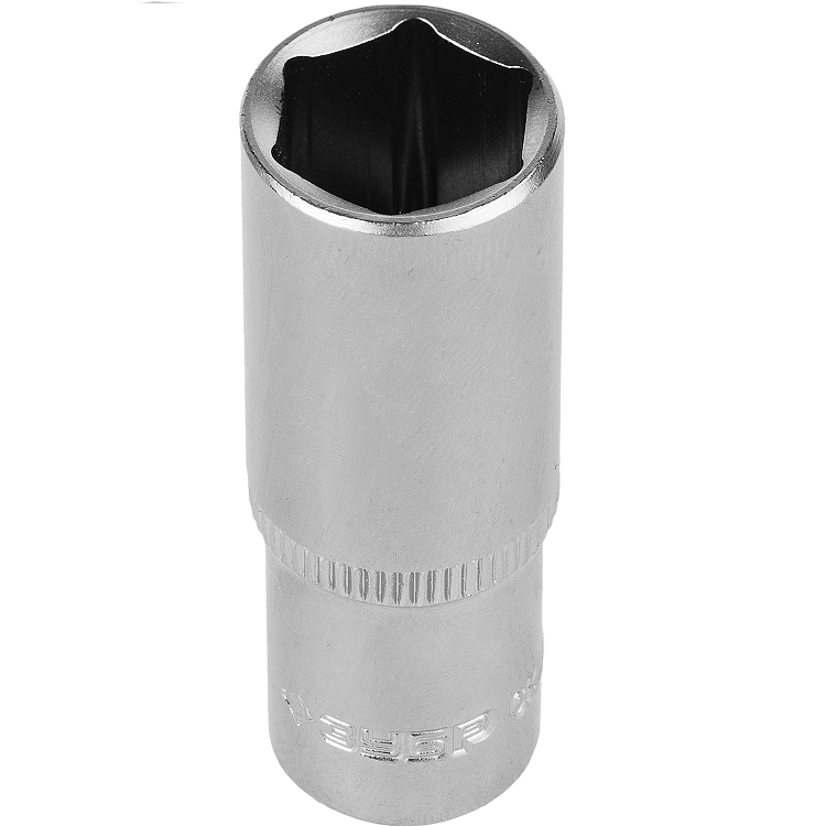 Головка торцовая ЗУБР "МАСТЕР" (1/4") удлин., Cr-V, FLANK хроматированное покрытие, 8 мм 27717-08                                                                                                       