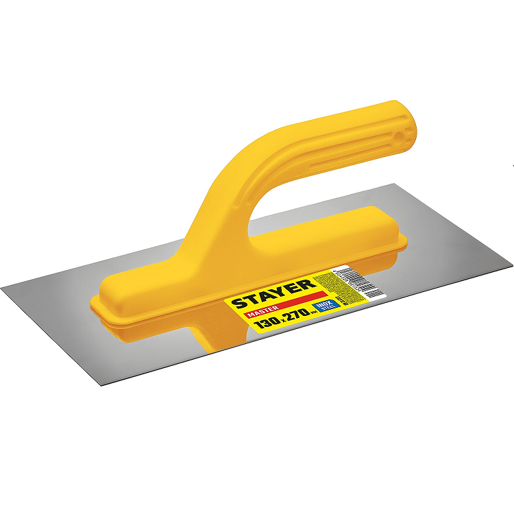 Гладилка STAYER "Master" нержавеющая с пласт.ручкой, 130х270мм (08012_z01)                                                                                                                              