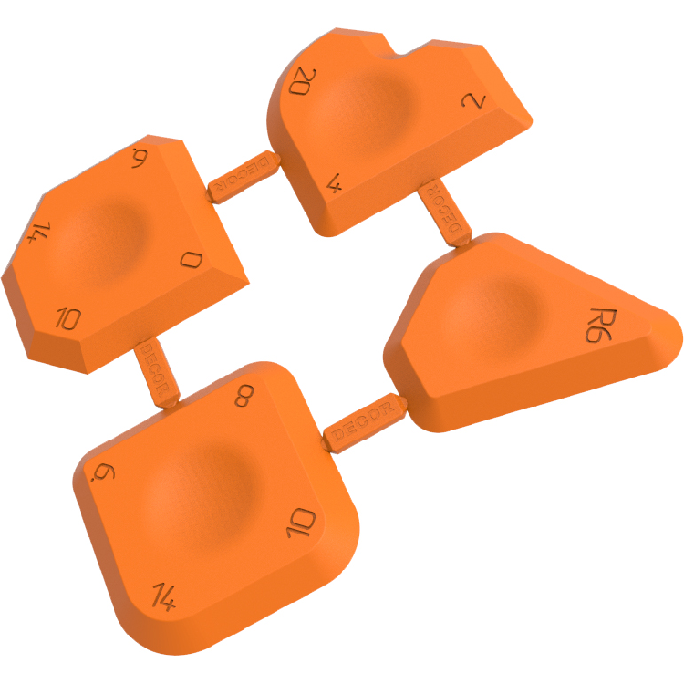 Набор шпателей Decor для формирования швов  4 шт:(308-4000)                                                                                                                                             