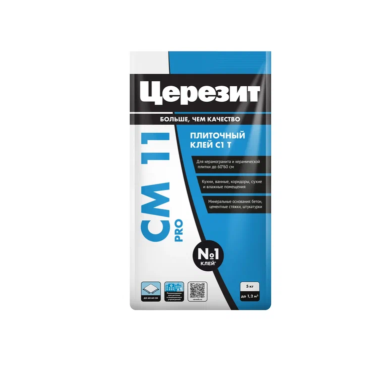 Клей для плитки "CERESIT" СМ11 PRO 5кг                                                                                                                                                                  