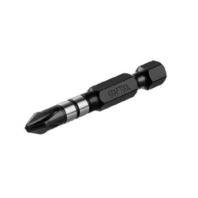 Биты KRAFTOOL "EXPERT" с магнитным держ. ограничителем,тип хвост. Е 1/4, PН2,50мм,,1шт(26128-2-50-1)                                                                                                    