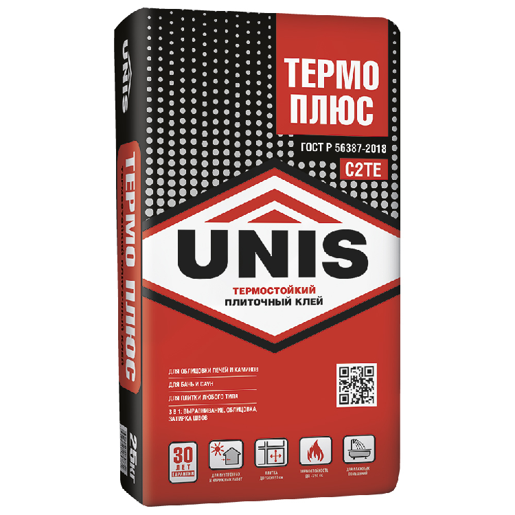 Клей для плитки "ЮНИС Термо плюс" 5кг                                                                                                                                                                   