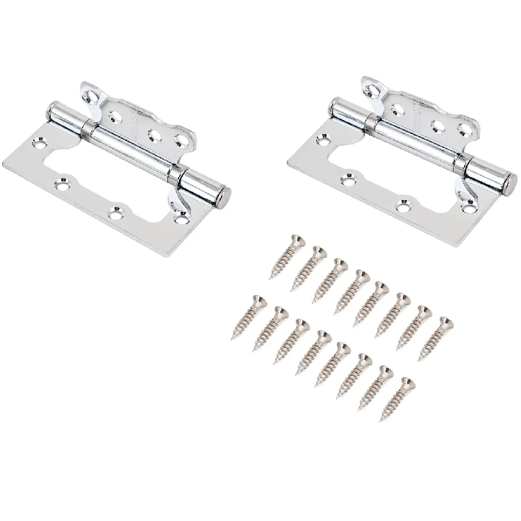 Петля накладная без врезки АЛЛЮР 100х75 2BB CP КОРОБКА 2,5мм хром (7500)                                                                                                                                