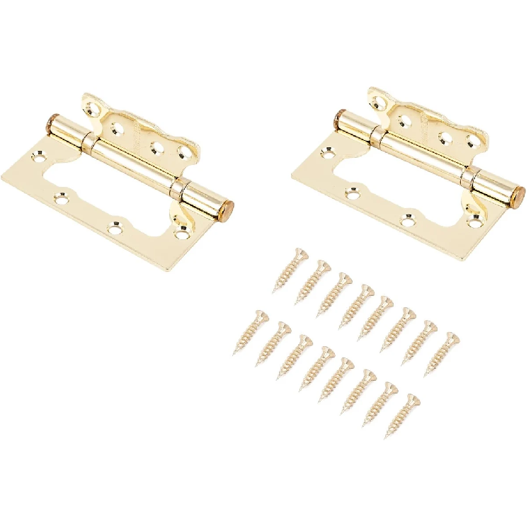 Петля накладная без врезки АЛЛЮР 100х75 2BB BP КОРОБКА 2,5мм латунь (7499)                                                                                                                              