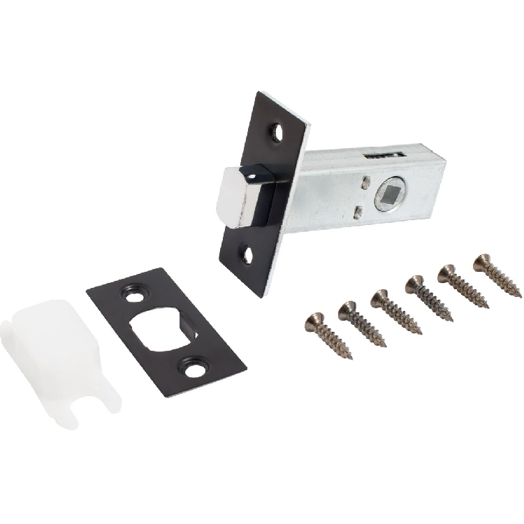 Задвижка АЛЛЮР АРТ LB45-6 BL матовый черный 6мм без ручек (14628)                                                                                                                                       