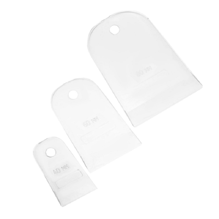 Набор шпателей 3 предмета прозрачный ПВХ, 40,60,80мм 3шт. (12-2-101)                                                                                                                                    