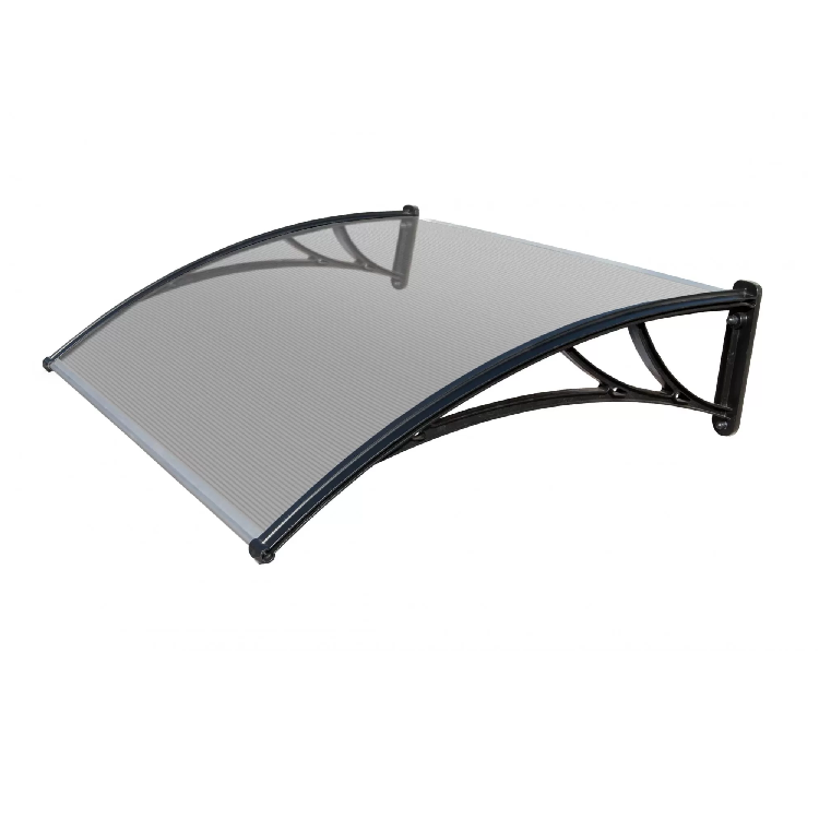 Козырек Krovent прозрачный с черн. кроншт. 1200 мм                                                                                                                                                      