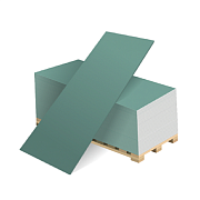 Гипсокартоновый лист влагостойкий 12,5х1200х3000мм Danogips                                                                                                                                             