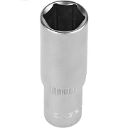 Головка торцовая ЗУБР "МАСТЕР" (1/2") удлин., Cr-V, FLANK хроматированное покрытие, 19 мм 27726-19                                                                                                      