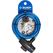 Замок ЗУБР "ЭКСПЕРТ" тросовый, длина троса 650мм, d 10мм  (37261-65)                                                                                                                                    