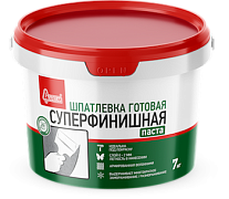 Шпатлёвка суперфинишная готовая белая (7кг) Старатели                                                                                                                                                   