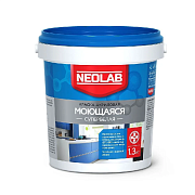 Краска акриловая NEOLAB моющаяся белая матовая,  1,3 кг (12шт/уп)                                                                                                                                       