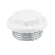 Радиаторная пробка глухая левая белая ( под алюм. радиатор)                                                                                                                                             