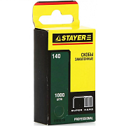 Скобы STAYER "PROFI" закаленные, тип 140, зеленые, 14мм, 1000шт (31610-14)                                                                                                                              