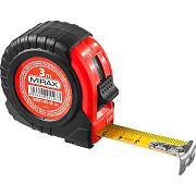 Рулетка  "MIRAX" обрезиненный пластиковый корпус, 3 мх18 мм (34011-03-18_z01)                                                                                                                           