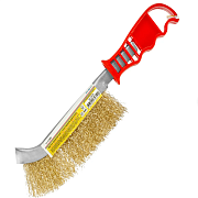 Щетка проволочная латунированная, пластмассовая рукоятка, толщина проволоки 0,3мм, 240мм (11-0-000)                                                                                                     