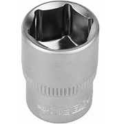 Головка торцовая ЗУБР "МАСТЕР" (1/4"), Cr-V, FLANK, хром. пок, 12мм 27715-12                                                                                                                            