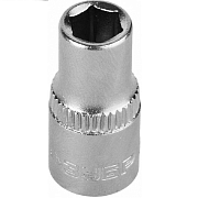 Головка торцовая ЗУБР "МАСТЕР" (1/4"), Cr-V, FLANK, хром. пок, 7мм 27715-07                                                                                                                             