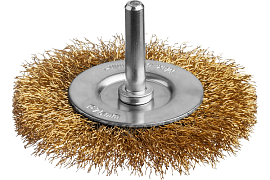 Щетка дисковая MIRAX для дрели, витая стальная лат.проволока 0,3мм,d=75мм (35145-075)                                                                                                                   
