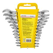 Набор ключей гаечных рожковых, углеродистая сталь, 12 предметов (43-2-522)                                                                                                                              