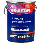 Эмаль ПФ-115 (белая) 6кг "KRAFOR"                                                                                                                                                                       
