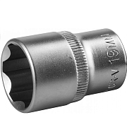 Головка торцовая ЗУБР "МАСТЕР" (1/2") Cr-V, SUPER LOCK, хроматированное покрытие,19мм (27725-19_z02)                                                                                                    