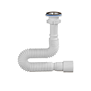 Сифон умыв гофр 1 1/4"x40/50 L=650 мм нерж/сетка Орио А-3016                                                                                                                                            