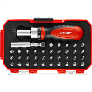 Набор ЗУБР Компакт-37: реверсивная отвертка с насадками 37шт. (25164-Н37)                                                                                                                               